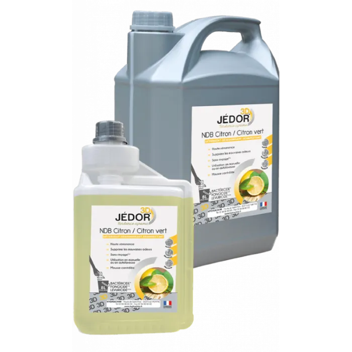 Détergent Désinfectant Désodorisant CITRON CITRON-VERT 3D – Doseur 1L – JEDOR