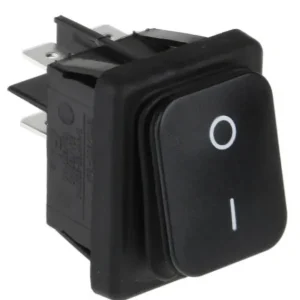 Interrupteur 250V étanche noir à bascule bipolaire On-None-Off, 20 A