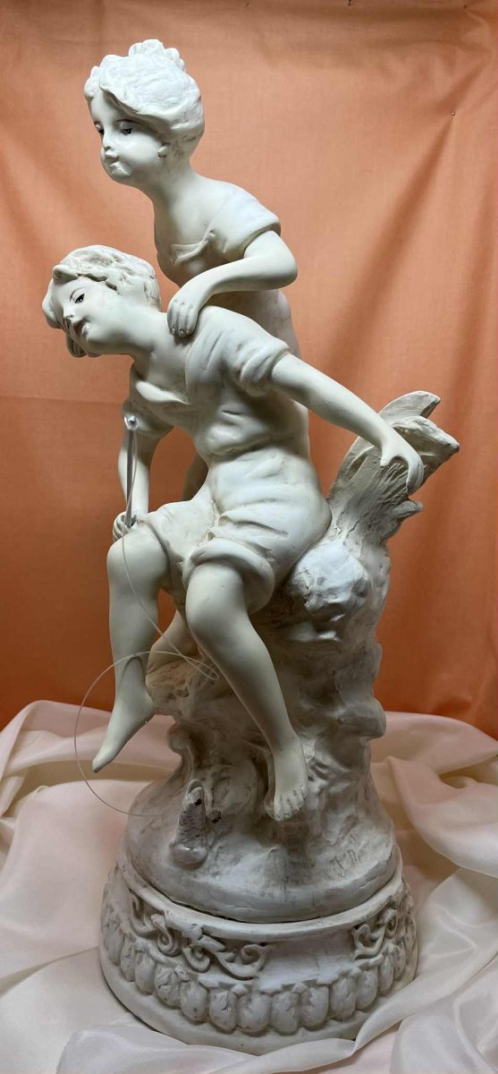Jolie statue en plâtre, " la pèche" collection Versailles (18*43cm) – Image 5
