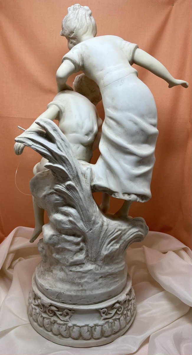 Jolie statue en plâtre, " la pèche" collection Versailles (18*43cm) – Image 6