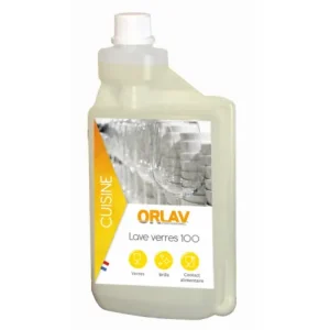 LAVE VERRES 100 – Bidon doseur 1l – ORLAV – Toutes eaux