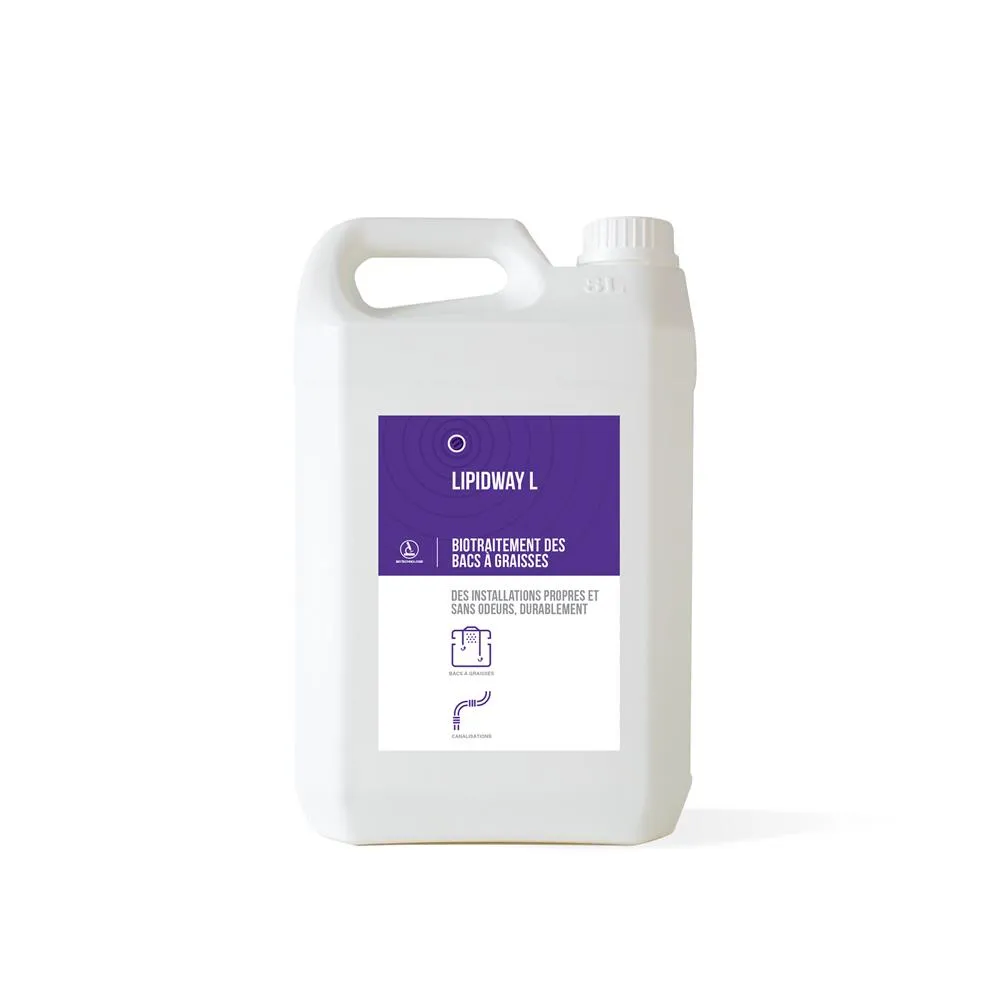 LIPIDWAY L – Biotraitement des bacs à graisses – HTS BIO – Bidon 5L