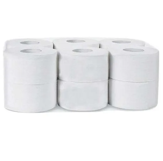 Papier toilette MINI JUMBO 160 – Gaufré -ECOLABEL- 2 plis -Colis de 12 rouleaux – Image 2