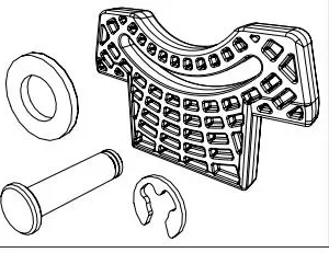 Plaque PITCH LATCH – Articulation – NUMATIC 244NX version 126mm -Unité- 919151