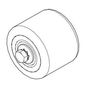 Kit roue arrière avec roulements pour NUMATIC 244NX – lot de 2 – réf 914004