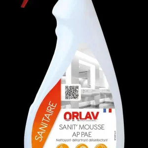Sanitmousse AP PAE 750ml -ORLAV -Détergent Détartrant Désinfectant Désodorisant