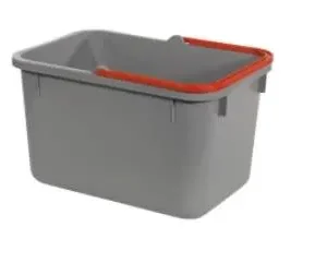 Seau gris 17L poignée rouge pour chariot Ecomatic 3 Numatic