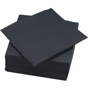 20×100 SERVIETTES OUATE LISSE 2F 24×24 NOIR