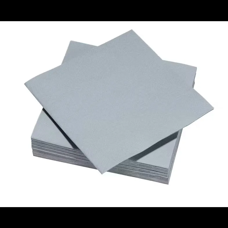 SERVIETTE SUN OUATE UNIE 38×38 GRIS – POINT A POINT 36×40 1440 U