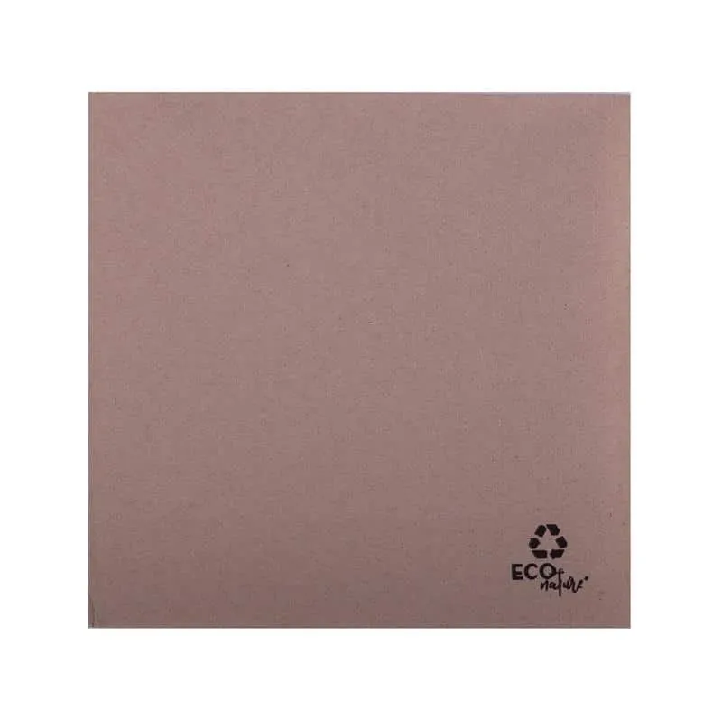 SERVIETTE SUN OUATE UNIE 38×38 RECYCLE KRAFT ECO – POINT A POINT 36×40 1440 U – Image 2
