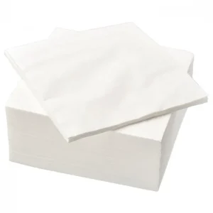 SERVIETTES papier BLANC 2 plis – 30*30cm – Lot de 30 paquets de 100