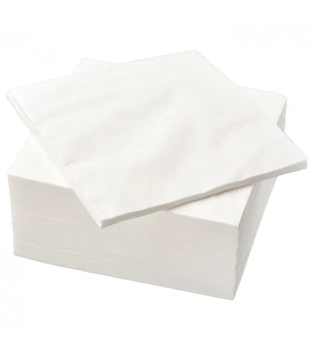 SERVIETTES papier BLANC 2 plis – 30*30cm – Lot de 30 paquets de 100 – Image 2