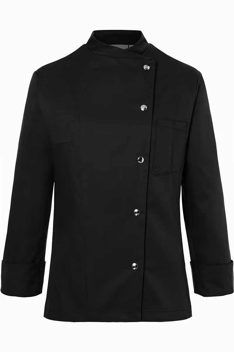 Veste de cuisine pour femme manches longues noire KARLOWSKY Passion Greta taille 40